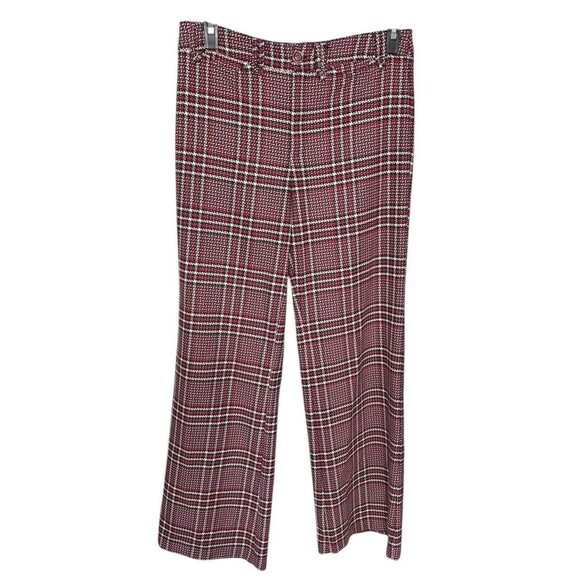Maeve Anthropologie Plaid Flare‎ Leg High Rise Pants Women’s Size 8 Retro 70’s - Picture 1 of 5